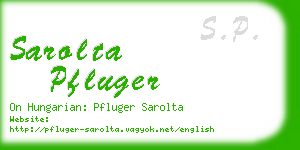 sarolta pfluger business card